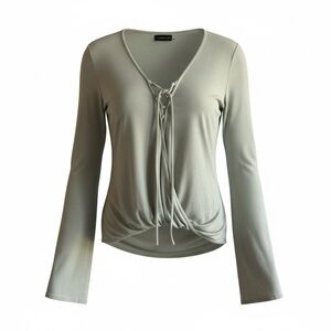 Mustard Seed Boho Taupe Long Bell Sleeve Top